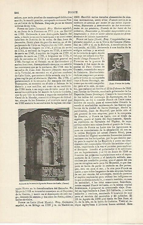 LAMINA ESPASA 15212: Juan Ponce de Leon