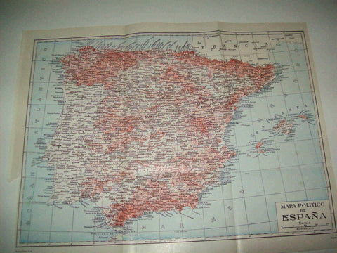 LAMINA ESPASA 15510: Mapa fisico de España