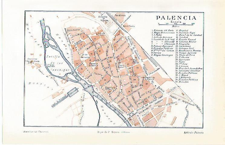 LAMINA ESPASA 1523: Plano de Palencia