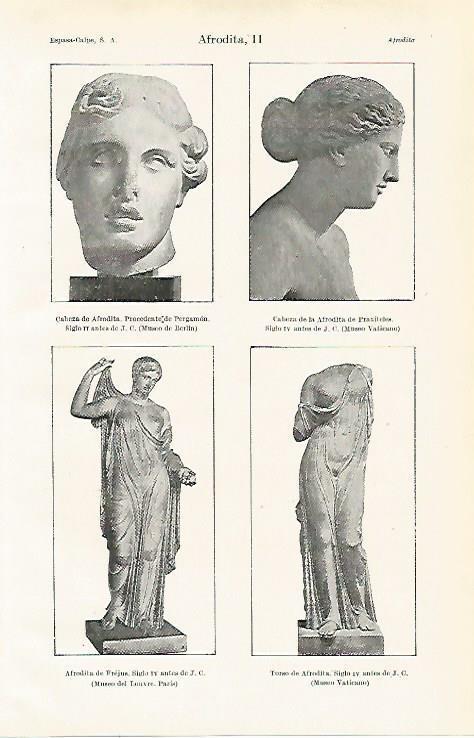 LAMINA ESPASA 15378: Esculturas de Afrodita