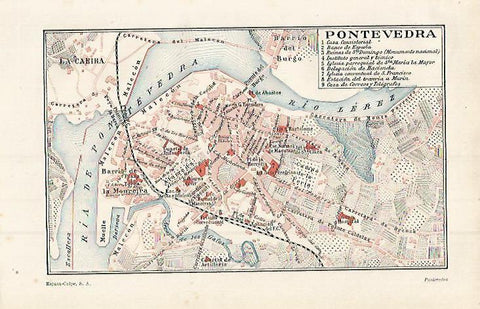LAMINA ESPASA 15231: Plano de Pontevedra