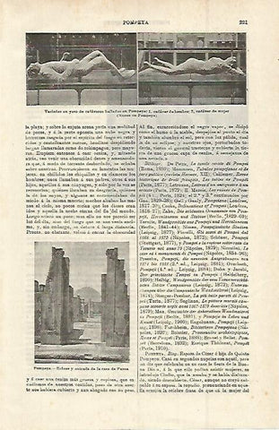 LAMINA ESPASA 15206: Vaciado en yeso de cadaveres de Pompeya