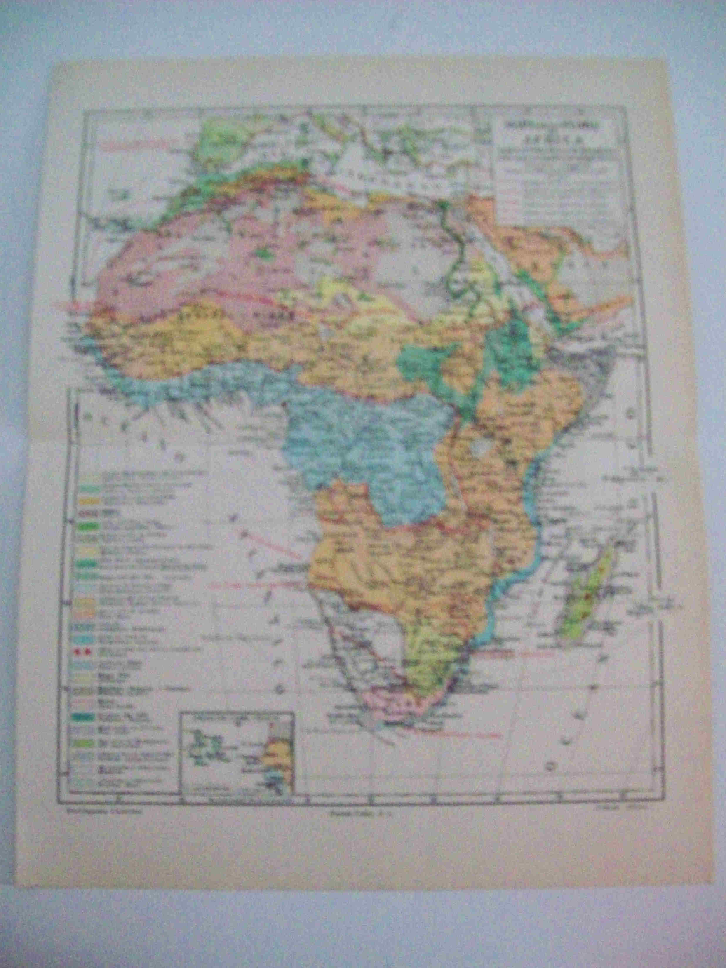 LAMINA ESPASA 15362: Mapa de la flora de Africa