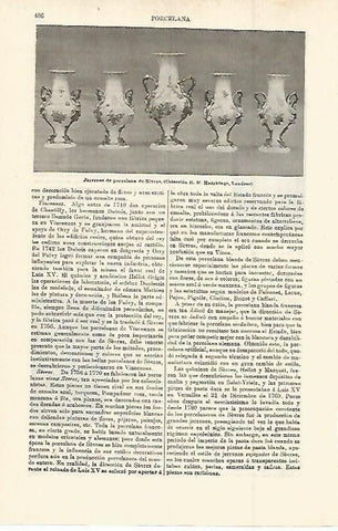 LAMINA ESPASA 15269: Jarrones de porcelana de Sevres