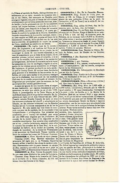LAMINA ESPASA 15021: Escudo de Coronill Sevilla