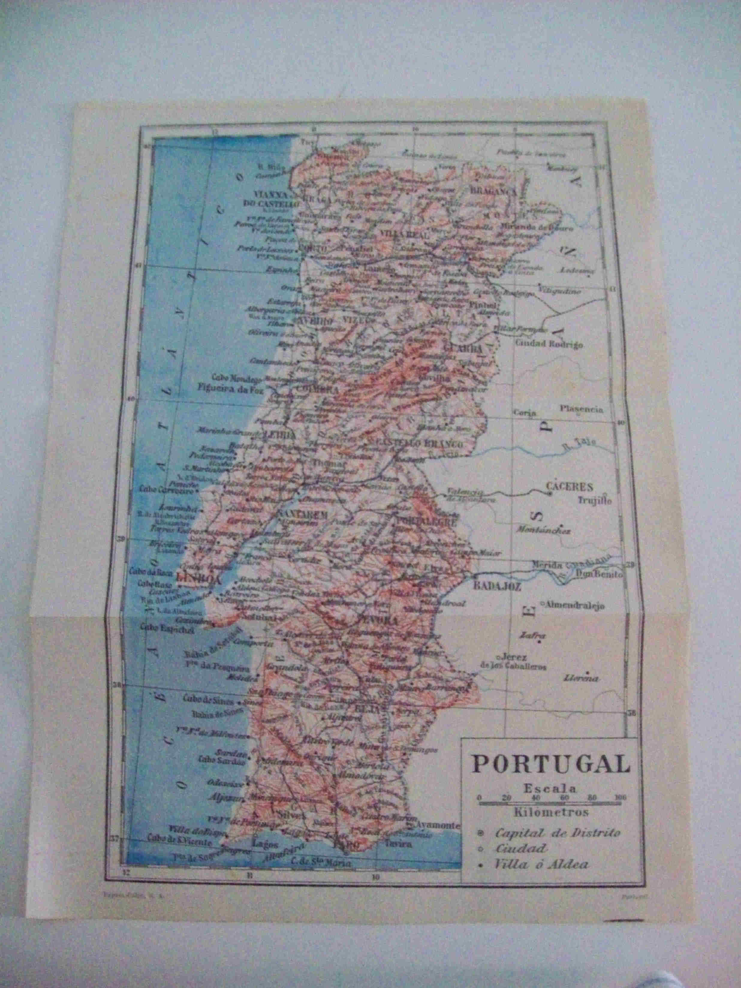LAMINA ESPASA 15317: Mapa de Portugal