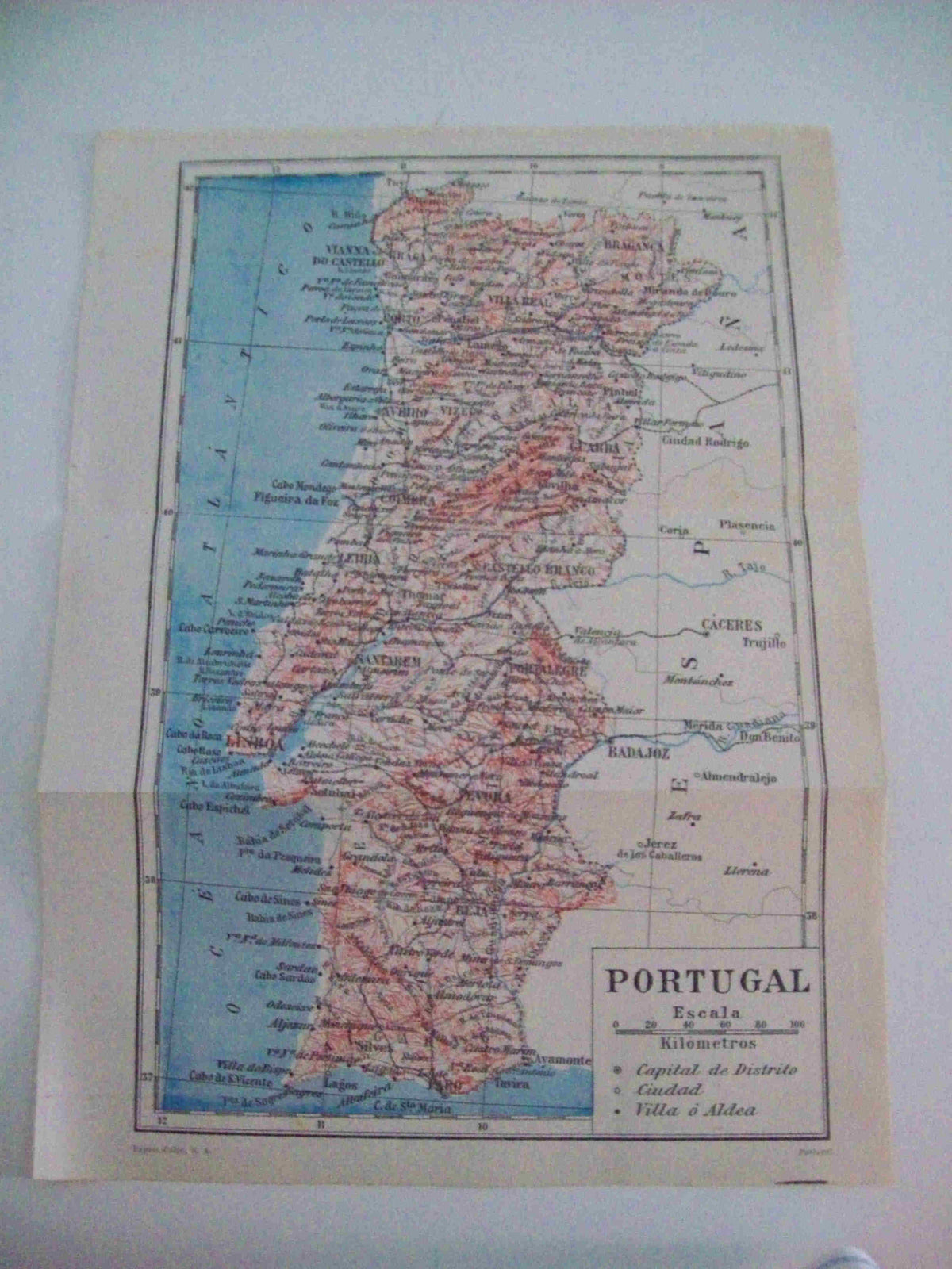 LAMINA ESPASA 15317: Mapa de Portugal