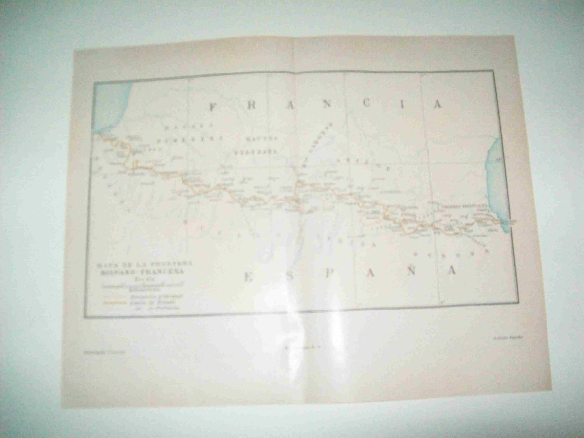 LAMINA ESPASA 15513: Mapa de la frontera entre España y Francia