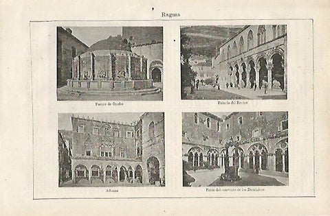 LAMINA ESPASA 15914: Edificios de Ragusa Italia