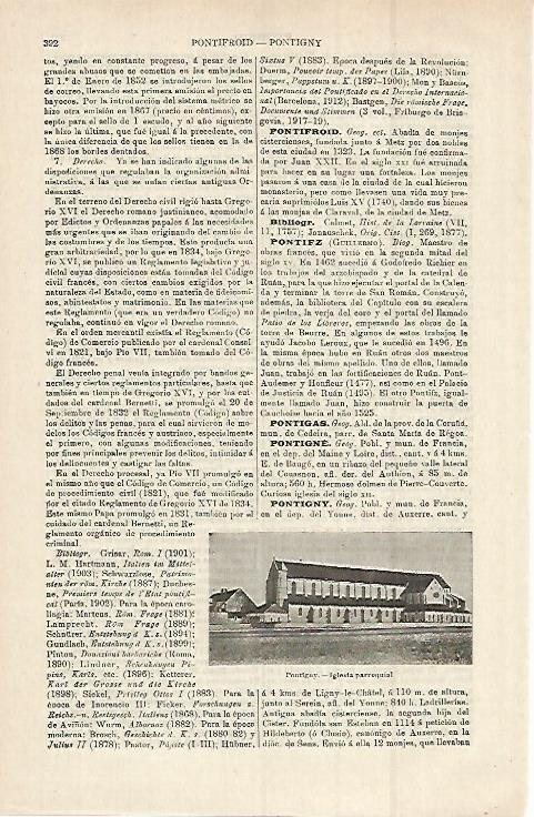 LAMINA ESPASA 15243: Iglesia de Pontigny Francia