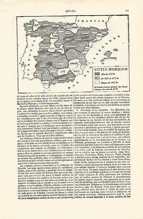 LAMINA ESPASA 15642: Cutis moreno en España