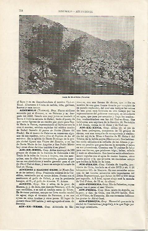 LAMINA ESPASA 15474: Fuente de Ain el Sultan en Palestina