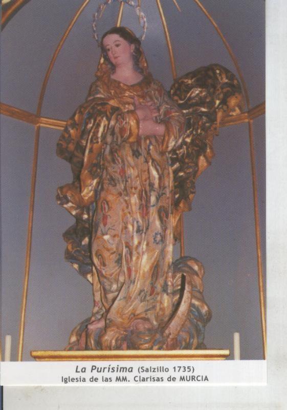 Postal 011752: Virgen Ntra Sra la Purisima iglesias clarisas de Murcia