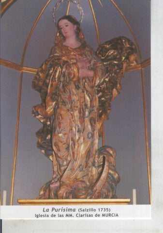 Postal 011752: Virgen Ntra Sra la Purisima iglesias clarisas de Murcia