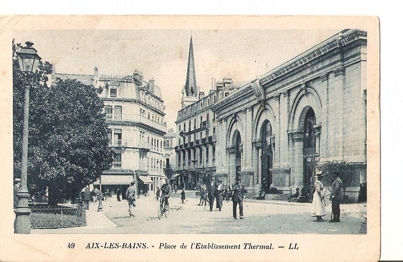 Postal 027047 : Aix les Bains - Place de lEtablissement Thermal