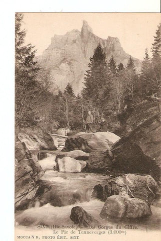 Postal 027390 : Sixt (Hte Savoie), Les Gorges du Giffre. Le Pic de Tenneverges