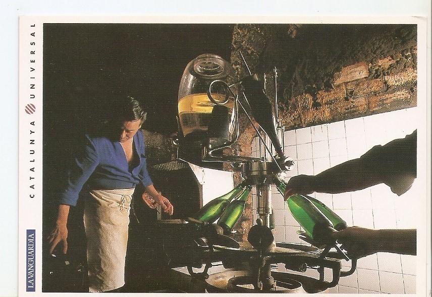 Postal 032194 : Cavas Gramona Sant Sadurni dAnoia. Proceso de embotellado