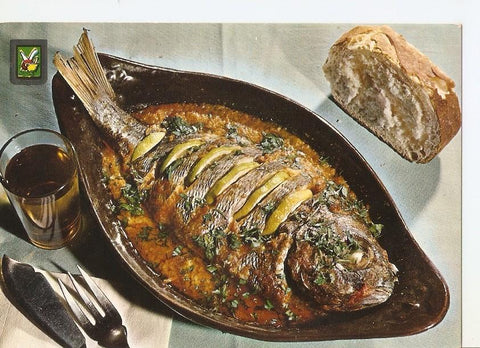 Postal 033789 : Platos tipicos. Besugo al horno madrileño