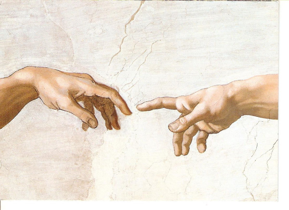 Postal 038236 : Citta del Vaticano. The Sistine Chapel. Michelangelo - The Creation of Adams detail