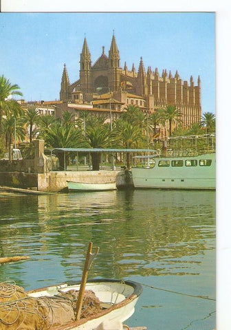 Postal 040818 : Palma de Mallorca. Catedral y detalle del Puerto