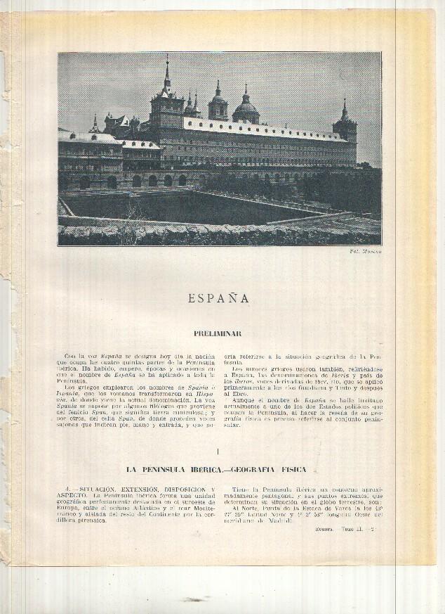 Lamina/sheet/feuille numerada 005/006: Vista de El Escorial y El cabo de Creus desde Cadaques