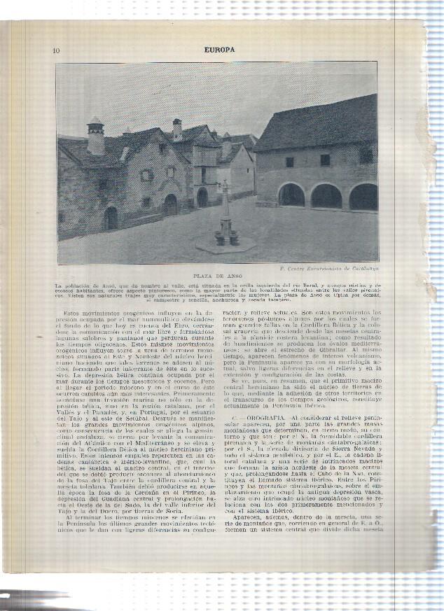 Lamina/sheet/feuille numerada 009/010: Aguatuerta y Plaza de Anso