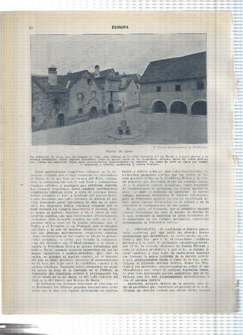 Lamina/sheet/feuille numerada 009/010: Aguatuerta y Plaza de Anso