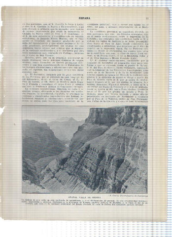 Lamina/sheet/feuille numerada 011/012: Arazas en el valle de Ordesa y Estanque dr Bramatuero