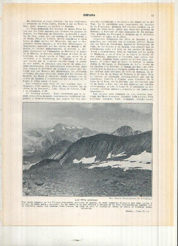 Lamina/sheet/feuille numerada 013/014: Las tres Sorores en huesca y Bielsa vista general