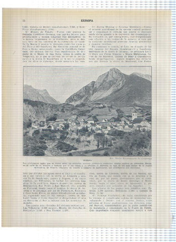 Lamina/sheet/feuille numerada 013/014: Las tres Sorores en huesca y Bielsa vista general