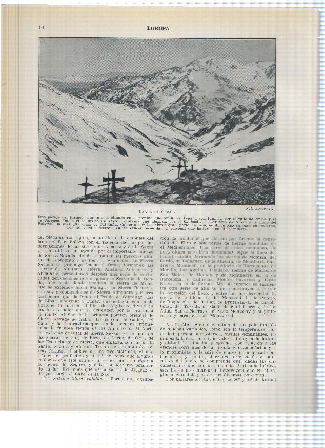 Lamina/sheet/feuille numerada 015/016: Cascada del valle de Torla y Las nou creus del pirineo catalan