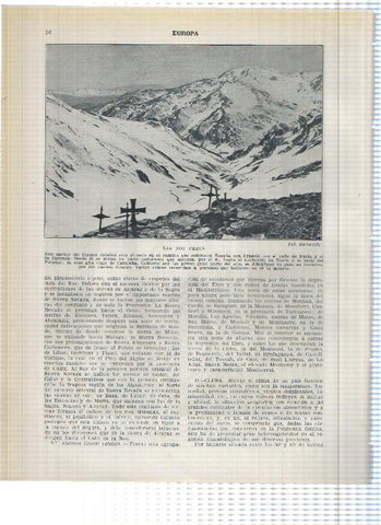 Lamina/sheet/feuille numerada 015/016: Cascada del valle de Torla y Las nou creus del pirineo catalan