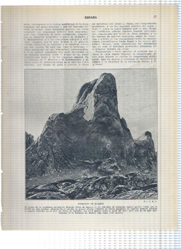 Lamina/sheet/feuille numerada 017/018: Naranjo de Bulnes y Foz de Lumbier en Navarra
