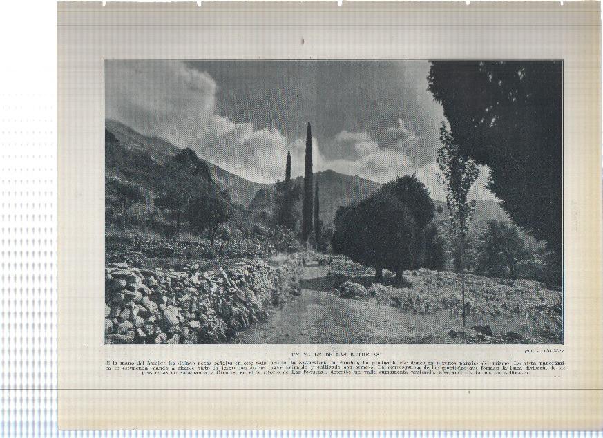 Lamina/sheet/feuille numerada 025/026: Un Valle de las Batuecas y sierra nevada vista desde Granada