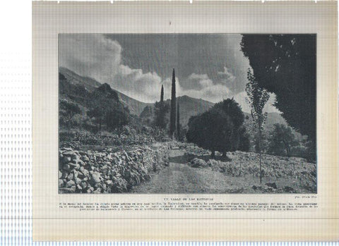 Lamina/sheet/feuille numerada 025/026: Un Valle de las Batuecas y sierra nevada vista desde Granada