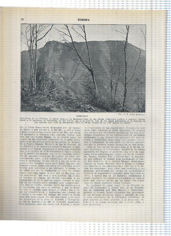 Lamina/sheet/feuille numerada 027/028: Puig Major en Mallorca y vista del Montseny en cataluña