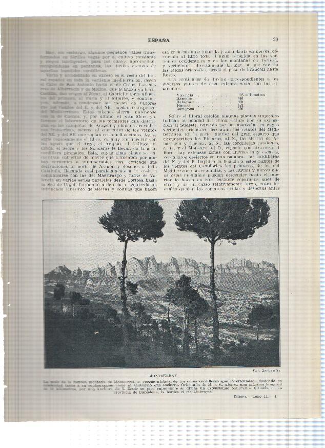 Lamina/sheet/feuille numerada 029/030: Montserrat vista general y El santo cristo del otero en palencia