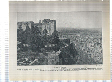 Lamina/sheet/feuille numerada 033/034: la vega de Granada y Desfiladero de Collegats