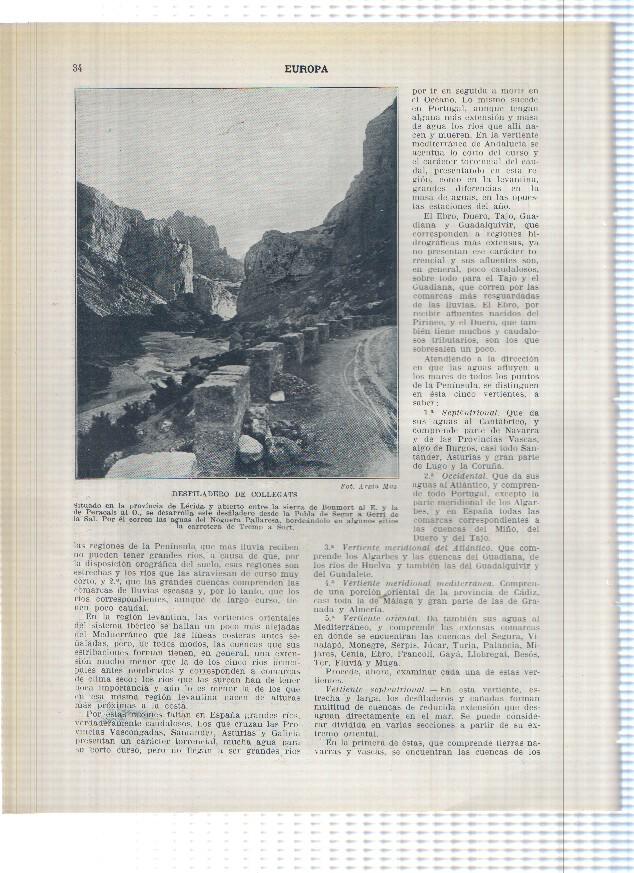 Lamina/sheet/feuille numerada 033/034: la vega de Granada y Desfiladero de Collegats