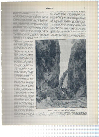 Lamina/sheet/feuille numerada 035/036: Desfiladero del Gorc Blau en Soller/mallorca y Vista de Viella