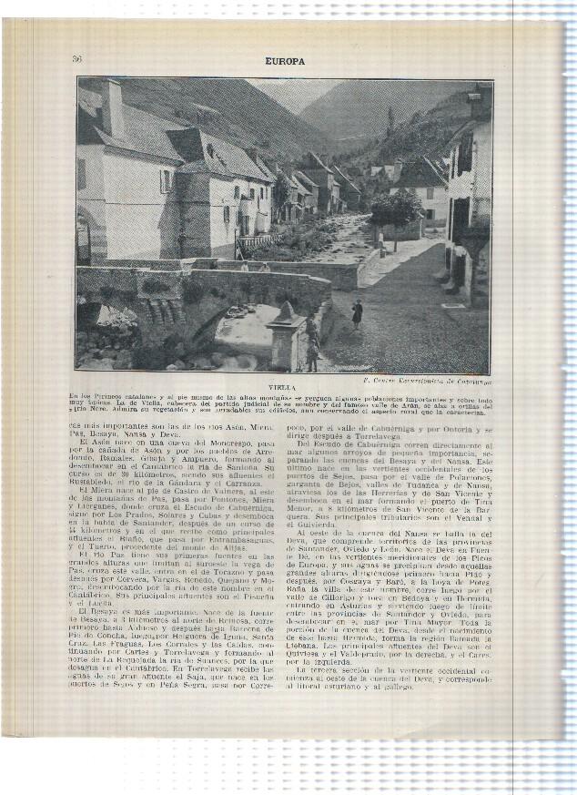 Lamina/sheet/feuille numerada 035/036: Desfiladero del Gorc Blau en Soller/mallorca y Vista de Viella