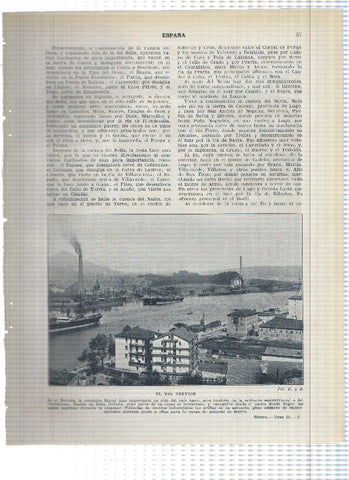 Lamina/sheet/feuille numerada 037/038: El rio Nervion y El sella en Cangas de Onis