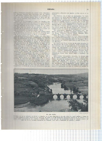 Lamina/sheet/feuille numerada 039/040: El rio Miño y el rio duero en Soria