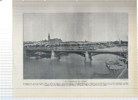 Lamina/sheet/feuille numerada 049/050: El rio Guadalquivir en Sevilla El rio Turia en Valencia