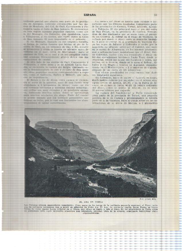 Lamina/sheet/feuille numerada 053/054: El ara en Torla y El Francoli en la Riba