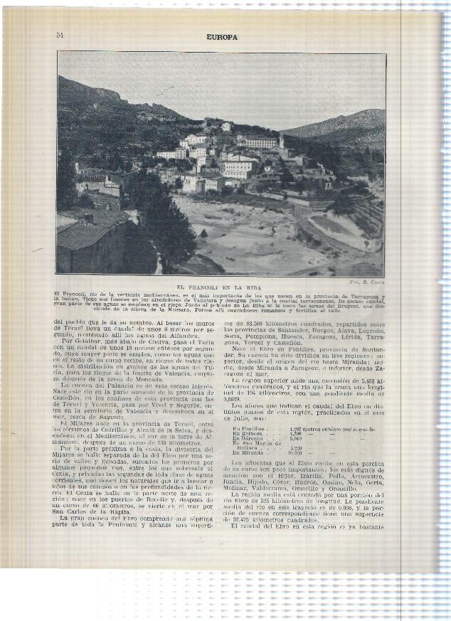 Lamina/sheet/feuille numerada 053/054: El ara en Torla y El Francoli en la Riba