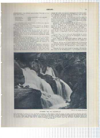 Lamina/sheet/feuille numerada 055/056: Fuentes del rio Llobregat y Presa del Cairat