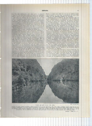 Lamina/sheet/feuille numerada 061/062:  Lago de San Juan de Coba en Galicia y Cascada de la cola de Caballo en Zaragoza
