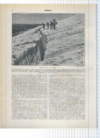 Lamina/sheet/feuille numerada 065/066:  El cilindro del Marbore en Huesca y Glaciar en el aneto