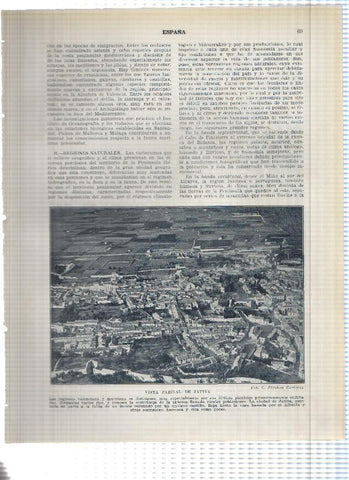 Lamina/sheet/feuille numerada 069/070: Vista de Jativa y La huerta murciana